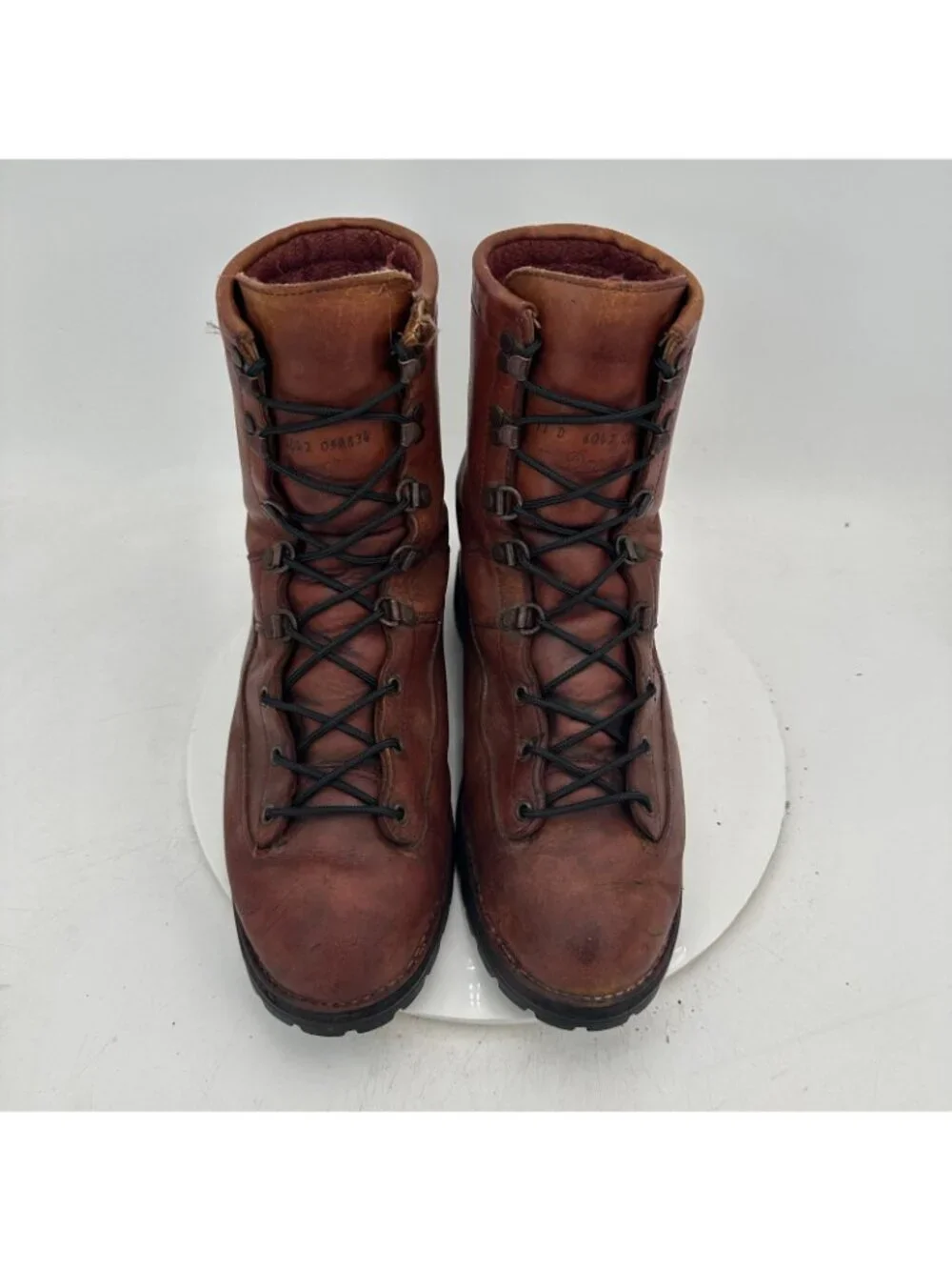 Danner Men Size 11D Brown Leather Vibram Sole Steel Toe Lace Up Combat Boot